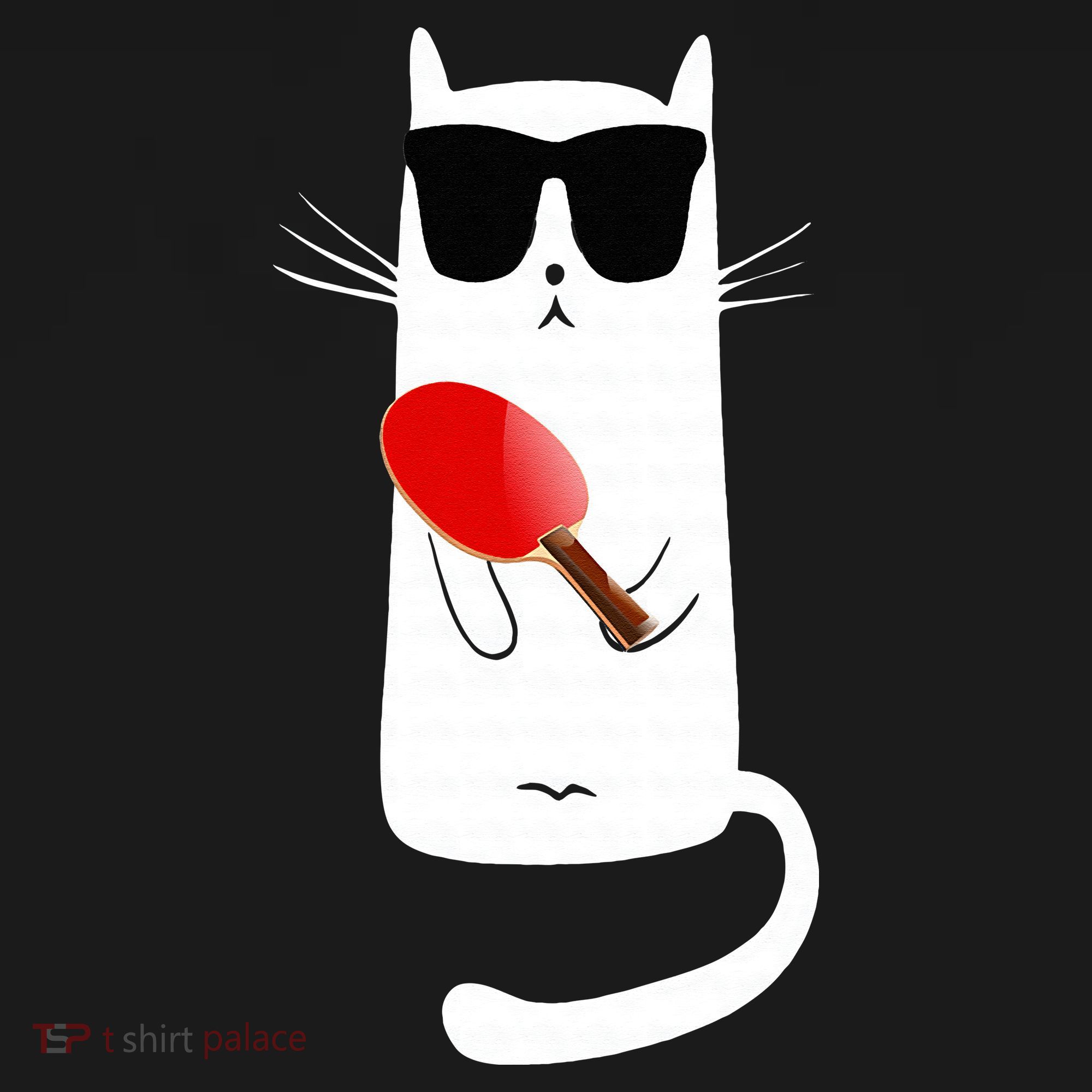 Funny Cat Wearing Sunglasses Playing Ping Pong Toddler Hoodie