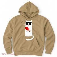 Funny Cat Wearing Sunglasses Playing Ping Pong Hoodie thumb 0