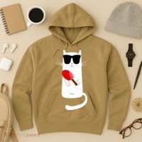 Funny Cat Wearing Sunglasses Playing Ping Pong Hoodie thumb 3