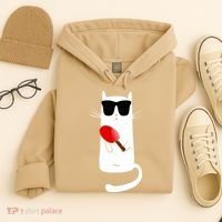 Funny Cat Wearing Sunglasses Playing Ping Pong Hoodie thumb 4
