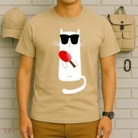 Funny Cat Wearing Sunglasses Playing Ping Pong T-Shirt thumb 6