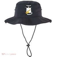Funny Cat Wearing Sunglasses Playing Saxophone Bucket Hat thumb 0
