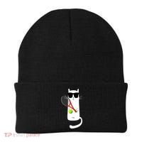 Funny Cat Wearing Sunglasses Playing Tennis Sport Beanie thumb 0