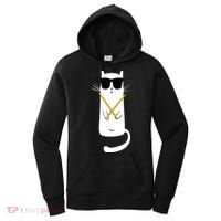 Funny Cat Wearing Sunglasses Drums Playing Drums Women's Hoodie thumb 0