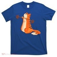 Funny Cat Weight Lifting Gift Gym Fitness Cat Lover Gift Funny Gift T-Shirt thumb 0