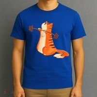 Funny Cat Weight Lifting Gift Gym Fitness Cat Lover Gift Funny Gift T-Shirt thumb 3
