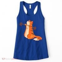 Funny Cat Weight Lifting Gift Gym Fitness Cat Lover Gift Funny Gift Women's Tank Top thumb 0