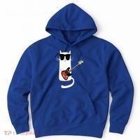 Funny Cat Wearing Sunglasses Playing Bass Guitar Hoodie thumb 0