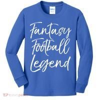 Fantasy Championship Winner Trophy Fantasy Football Legend Gift Kids Long Sleeve Shirt thumb 0