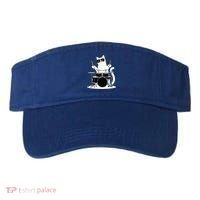 Funny Cat Wearing Sunglasses Playing Drums Visor thumb 0