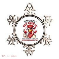 Funny Chicken Western Let Me Pour You A Glass Of Get Over It Ornament thumb 0