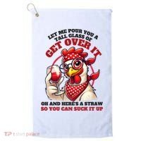 Funny Chicken Western Let Me Pour You A Glass Of Get Over It Golf Towel thumb 0