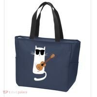Funny Cat Wearing Sunglasses Playing Ukulele Tote Bag thumb 3