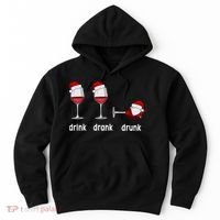 Funny Christmas Wine Grammar Verb Conjugation Party Hoodie thumb 0