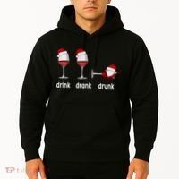 Funny Christmas Wine Grammar Verb Conjugation Party Hoodie thumb 2