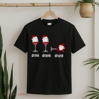 Funny Christmas Wine Grammar Verb Conjugation Party T-Shirt thumb 2