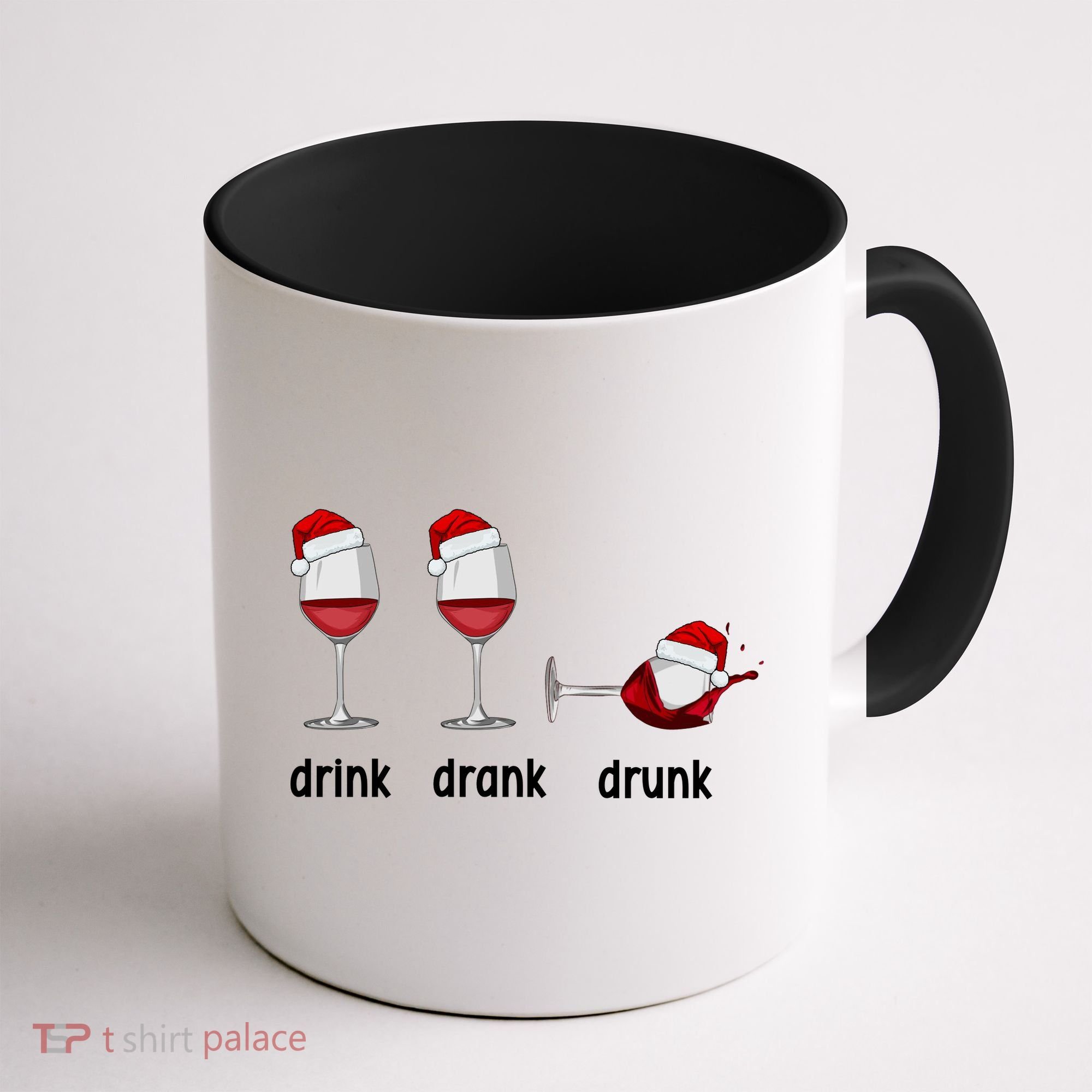 Funny Christmas Wine Grammar Verb Conjugation Party Coffee Mug