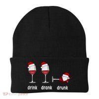 Funny Christmas Wine Grammar Verb Conjugation Party Beanie thumb 0