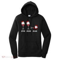 Funny Christmas Wine Grammar Verb Conjugation Party Women's Hoodie thumb 0