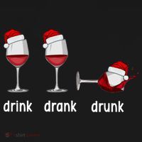 Funny Christmas Wine Grammar Verb Conjugation Party Women's Hoodie thumb 2