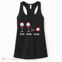 Funny Christmas Wine Grammar Verb Conjugation Party Women's Tank Top thumb 0