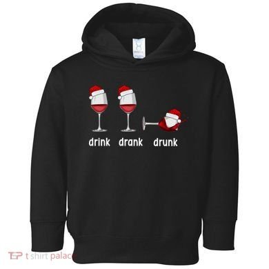 Funny Christmas Wine Grammar Verb Conjugation Party Toddler Hoodie