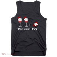 Funny Christmas Wine Grammar Verb Conjugation Party Tank Top thumb 0