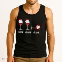 Funny Christmas Wine Grammar Verb Conjugation Party Tank Top thumb 3