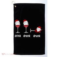 Funny Christmas Wine Grammar Verb Conjugation Party Golf Towel thumb 0