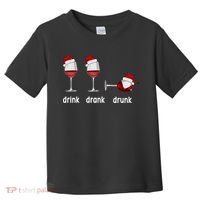 Funny Christmas Wine Grammar Verb Conjugation Party Toddler T-Shirt thumb 0