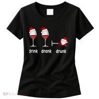 Funny Christmas Wine Grammar Verb Conjugation Party Women's T-Shirt thumb 0