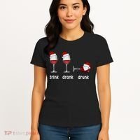 Funny Christmas Wine Grammar Verb Conjugation Party Women's T-Shirt thumb 4