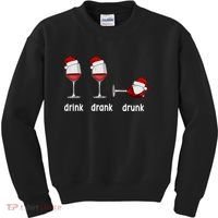Funny Christmas Wine Grammar Verb Conjugation Party Kids Sweatshirt thumb 0