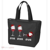 Funny Christmas Wine Grammar Verb Conjugation Party Tote Bag thumb 3