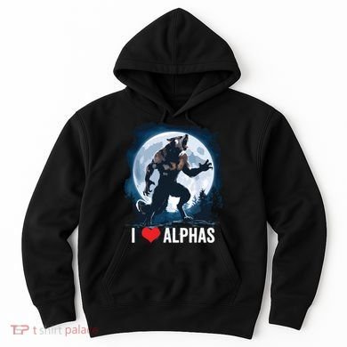 Funny Cringe Werewolf Wolf Meme I Heart Alphas I Love Alphas Hoodie