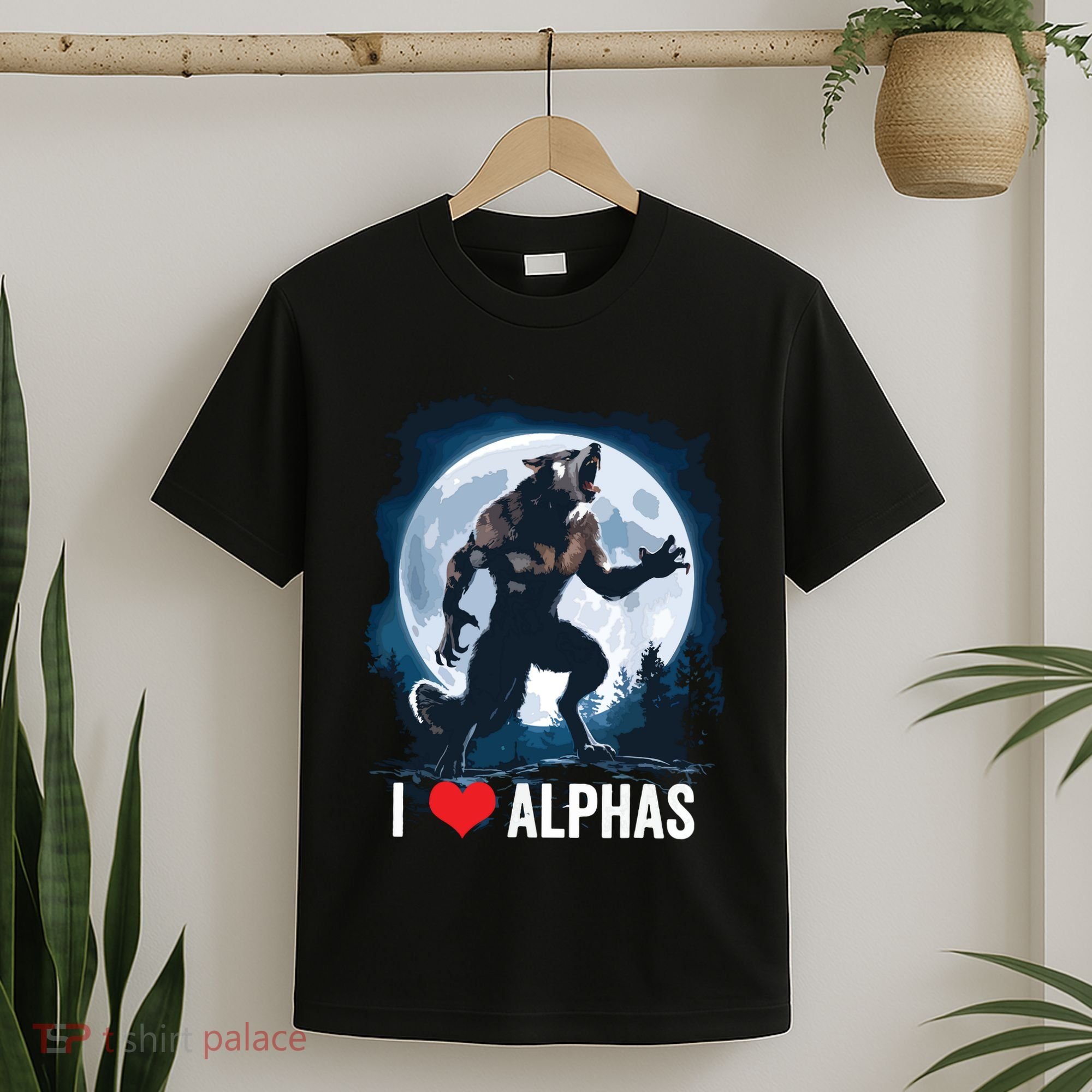 Funny Cringe Werewolf Wolf Meme I Heart Alphas I Love Alphas T-Shirt