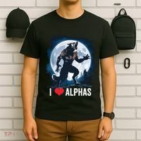 Funny Cringe Werewolf Wolf Meme I Heart Alphas I Love Alphas T-Shirt thumb 6