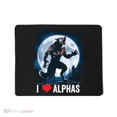 Funny Cringe Werewolf Wolf Meme I Heart Alphas I Love Alphas Mousepad