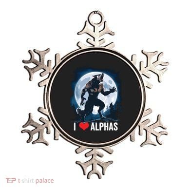Funny Cringe Werewolf Wolf Meme I Heart Alphas I Love Alphas Ornament