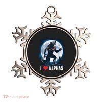 Funny Cringe Werewolf Wolf Meme I Heart Alphas I Love Alphas Ornament thumb 0