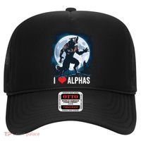 Funny Cringe Werewolf Wolf Meme I Heart Alphas I Love Alphas Hat thumb 0