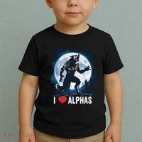 Funny Cringe Werewolf Wolf Meme I Heart Alphas I Love Alphas Toddler T-Shirt thumb 2