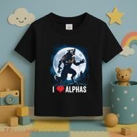 Funny Cringe Werewolf Wolf Meme I Heart Alphas I Love Alphas Toddler T-Shirt thumb 3