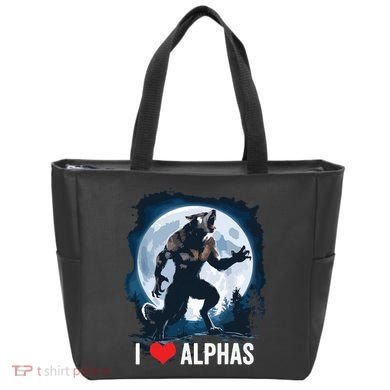 Funny Cringe Werewolf Wolf Meme I Heart Alphas I Love Alphas Bag