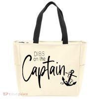 Funny Captain Wife Dibs On The Captain Tote Bag thumb 0