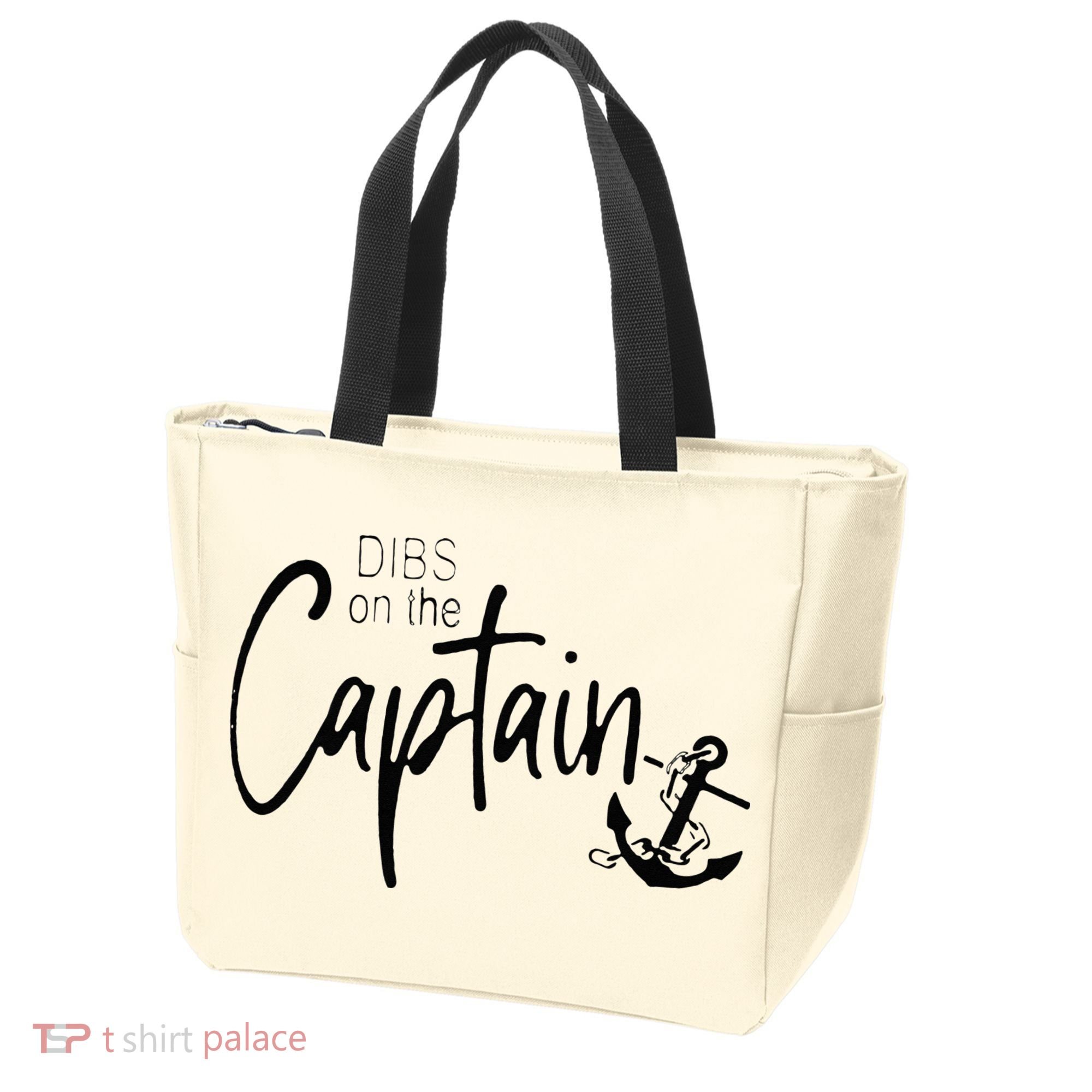 Funny Captain Wife Dibs On The Captain Tote Bag