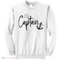 Funny Captain Wife Dibs On The Captain Sweatshirt thumb 0