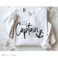 Funny Captain Wife Dibs On The Captain Sweatshirt thumb 2