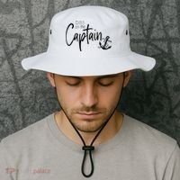 Funny Captain Wife Dibs On The Captain Bucket Hat thumb 2
