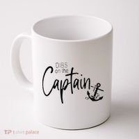 Funny Captain Wife Dibs On The Captain Coffee Mug thumb 0